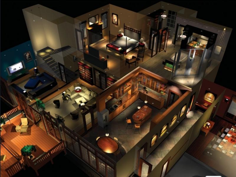 Whole-home rendering of Lutron Lighting Control