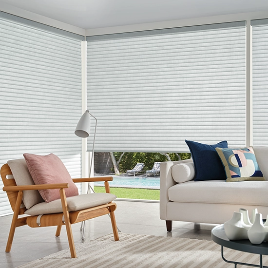 Cellular Roller Shades Designed And Installed By Window Covering Company For Clients In Aurora Colorado