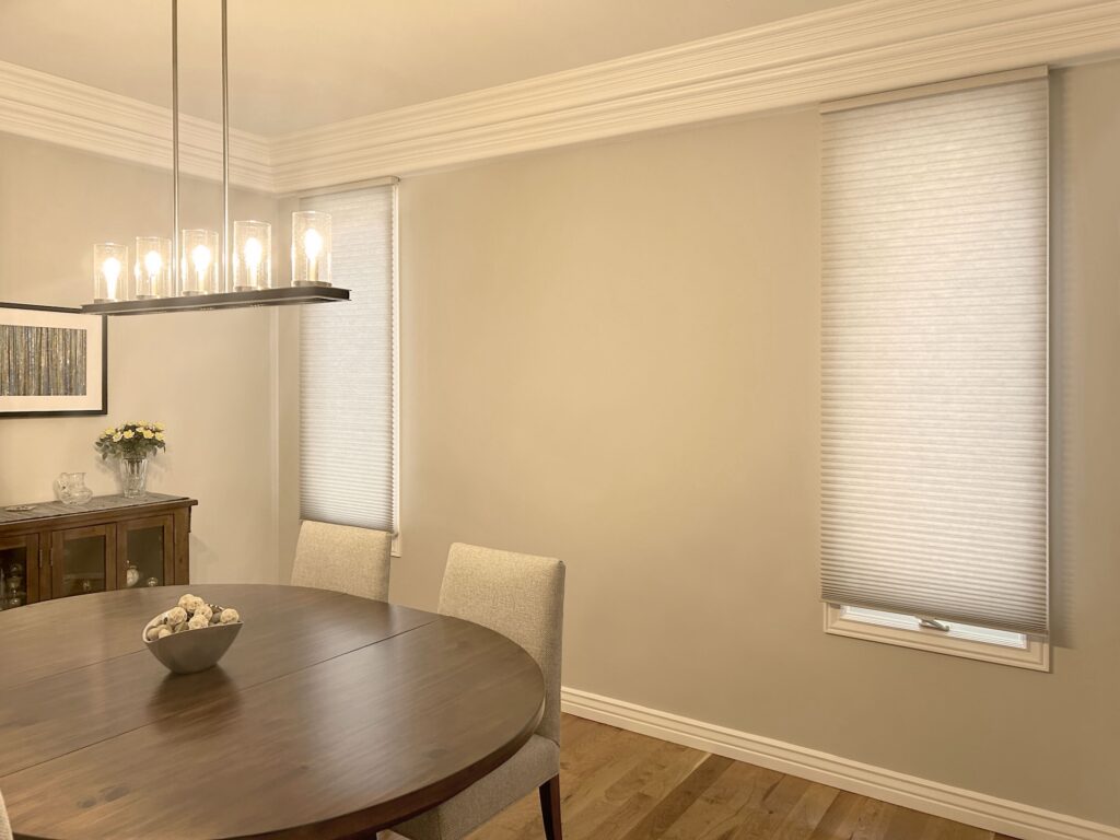 Hunter Douglas Duette Cellular Shades for Colorado dining room