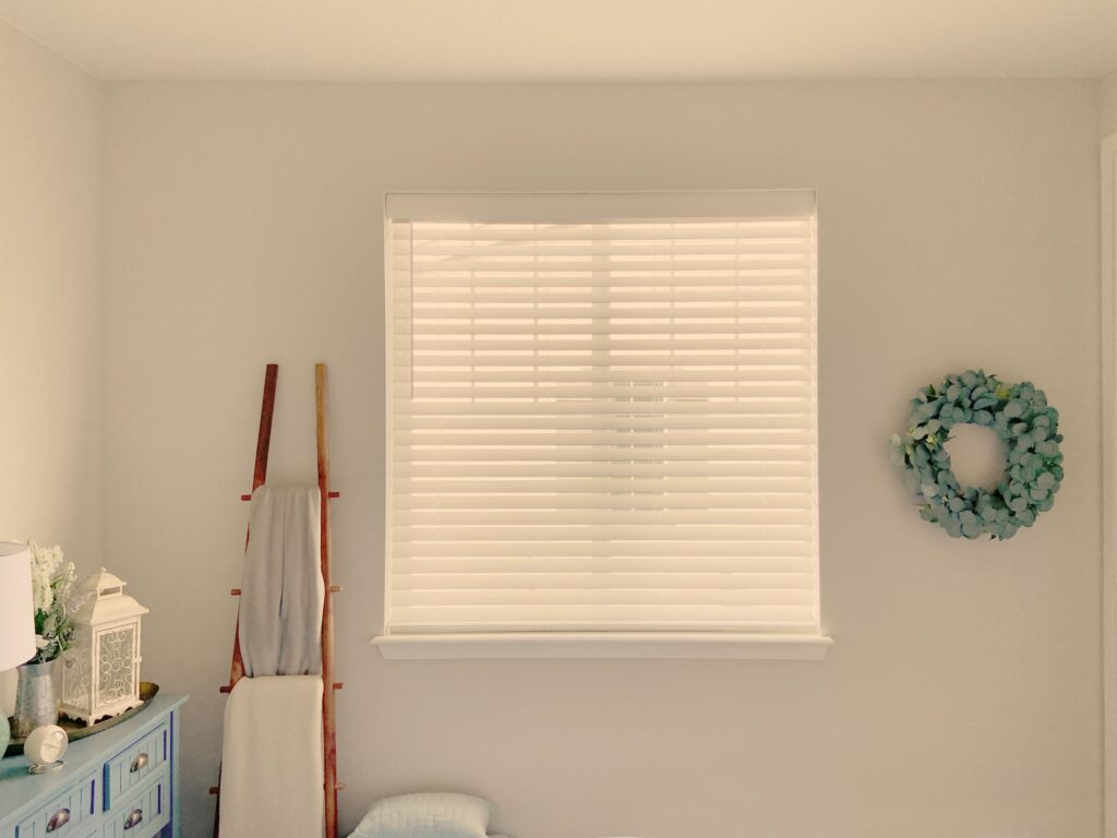 White blinds designed and installed for homeowners in Colorado
