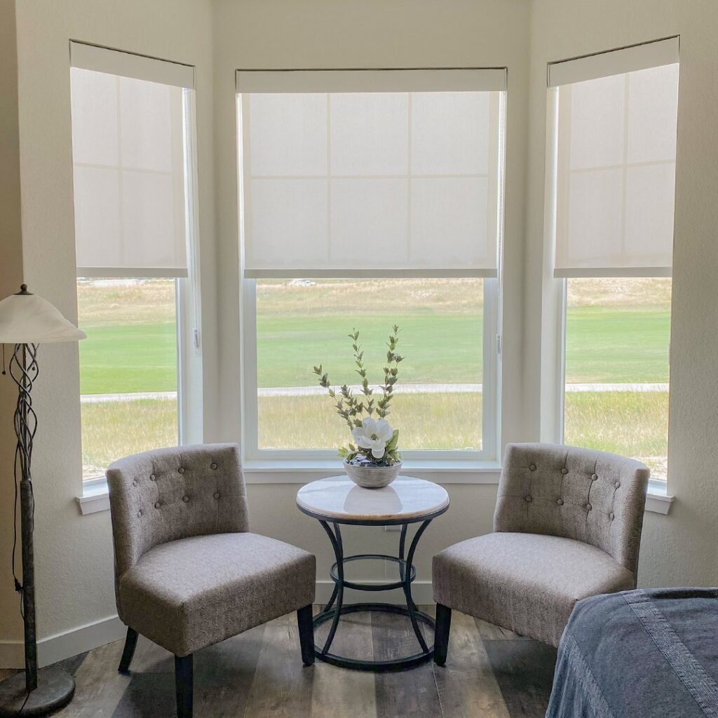 Hunter Douglas Designer Screen Shades with Custom Clutch and Light Filtering Fabric for Colorado Homes
