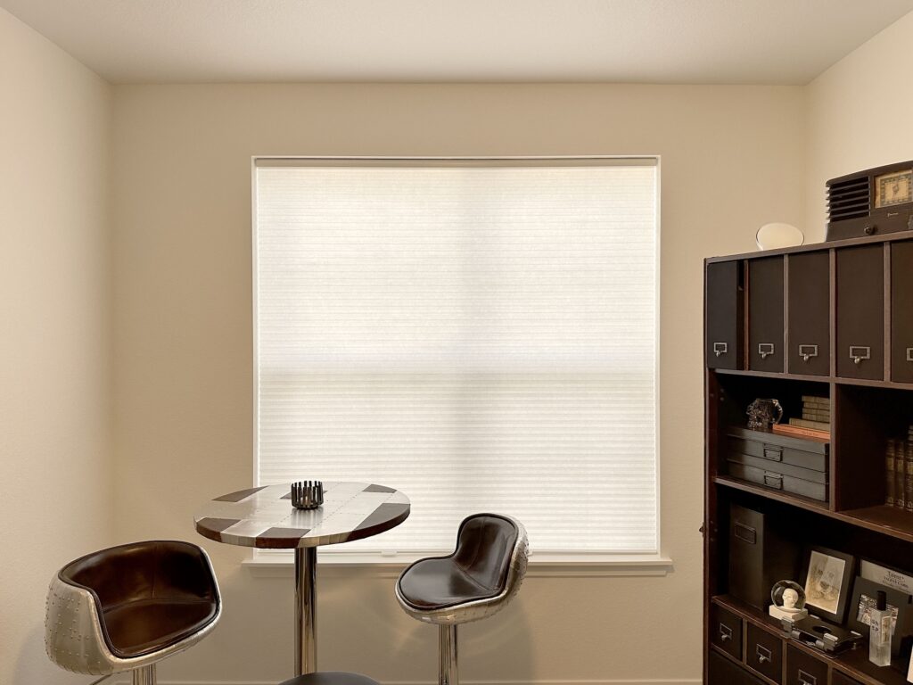 Hunter Douglas Applause Cellular Shades with LiteRise and Light Filtering Fabric installed by AIM Colorado Window Treatment Company