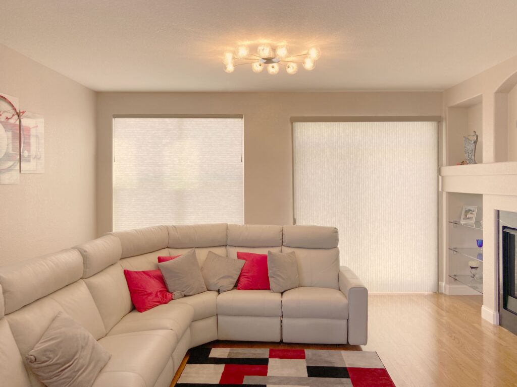 Hunter Douglas Applause Cellular Shades with UltraGlide and Vertiglide, Top-Down Bottom-Up, Vertical, and Light Filtering Fabrics for Colorado windows and patio doors