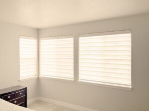 Are Zebra Shades Worth the Investment? - Hunter Douglas Motorized Designer Banded Shades with Custom Clutch and Light Filtering fabric
