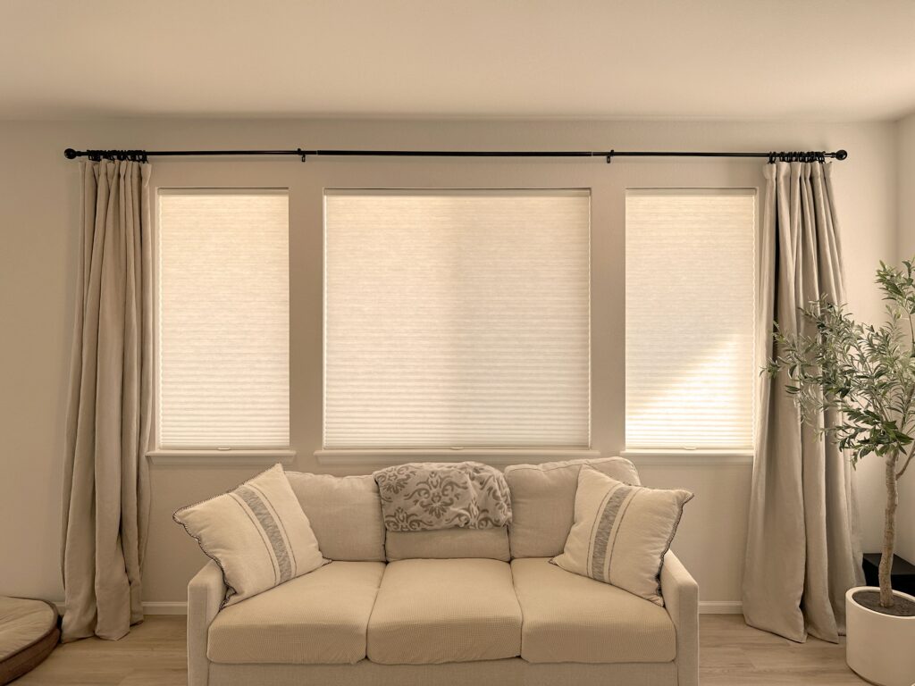 Understanding Blackout Drapes: Benefits & Uses - Hunter Douglas Duette Cellular Shades Layered with Drapes