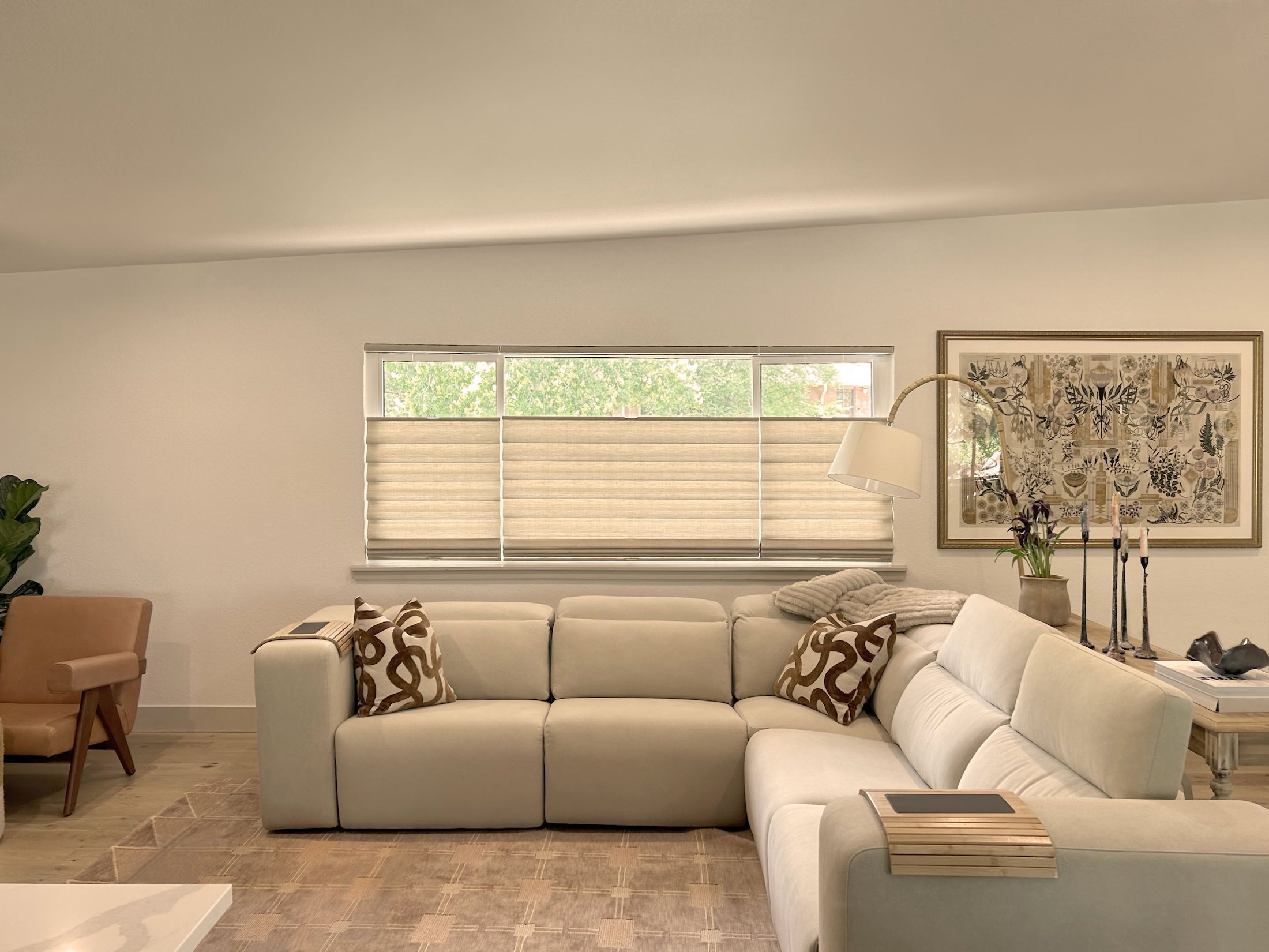 Roman Shades and Natural Materials for windows in Colorado homes