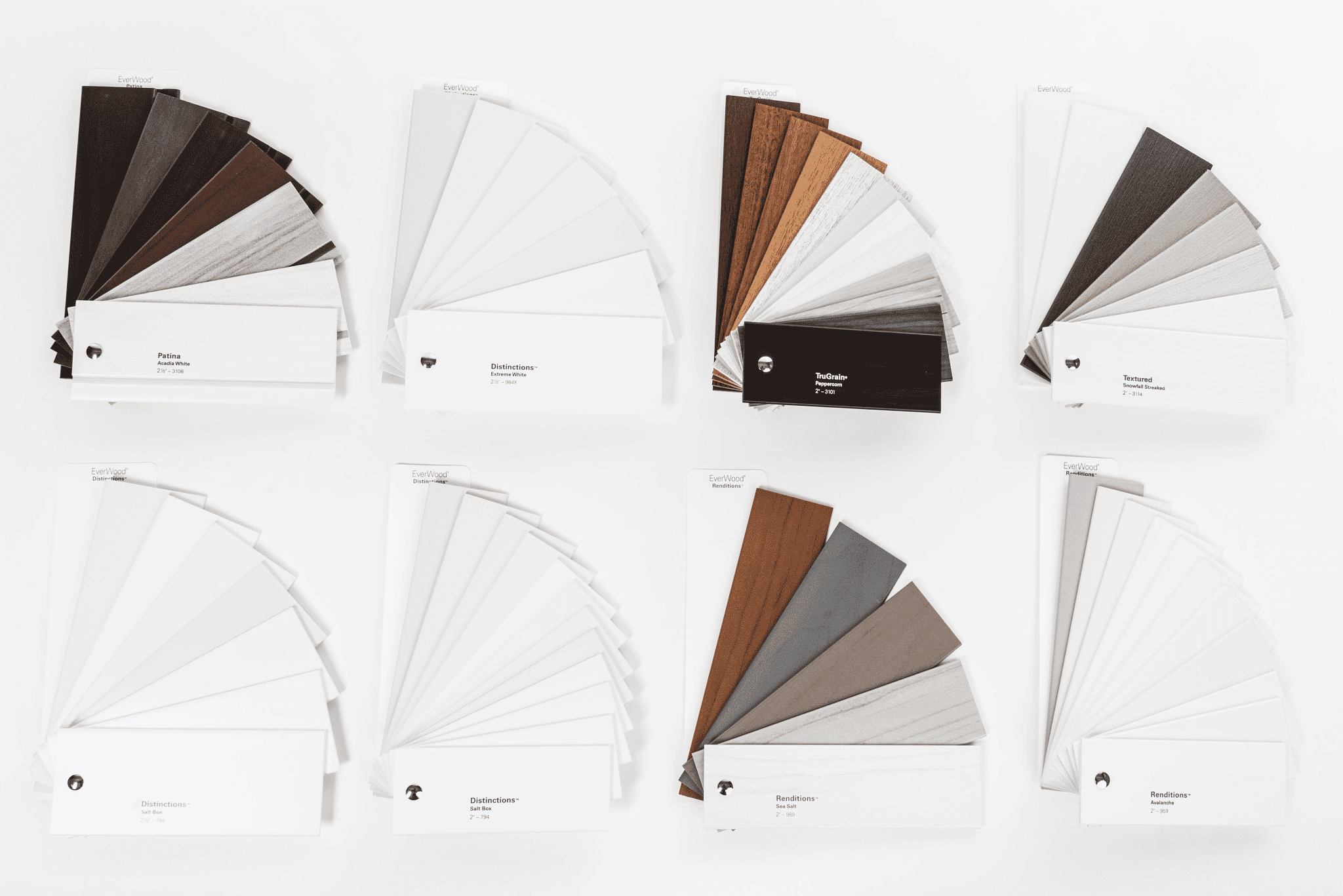 Hunter Douglas product samples showcasing a variety of window treatment materials and styles in Centennial
