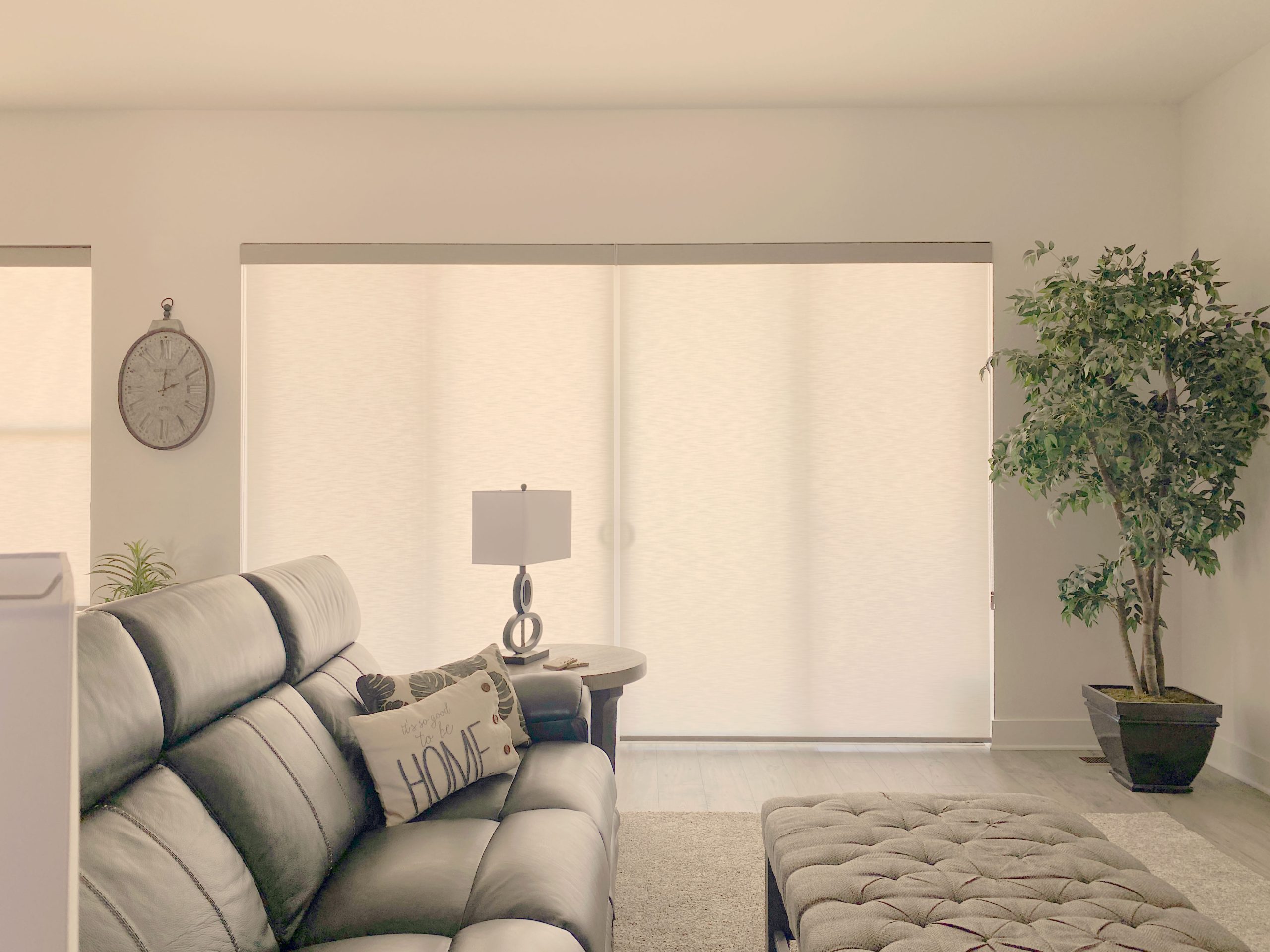 Colorado Springs Hunter Douglas Designer Roller Shades with custom clutch operation and light filtering fabric