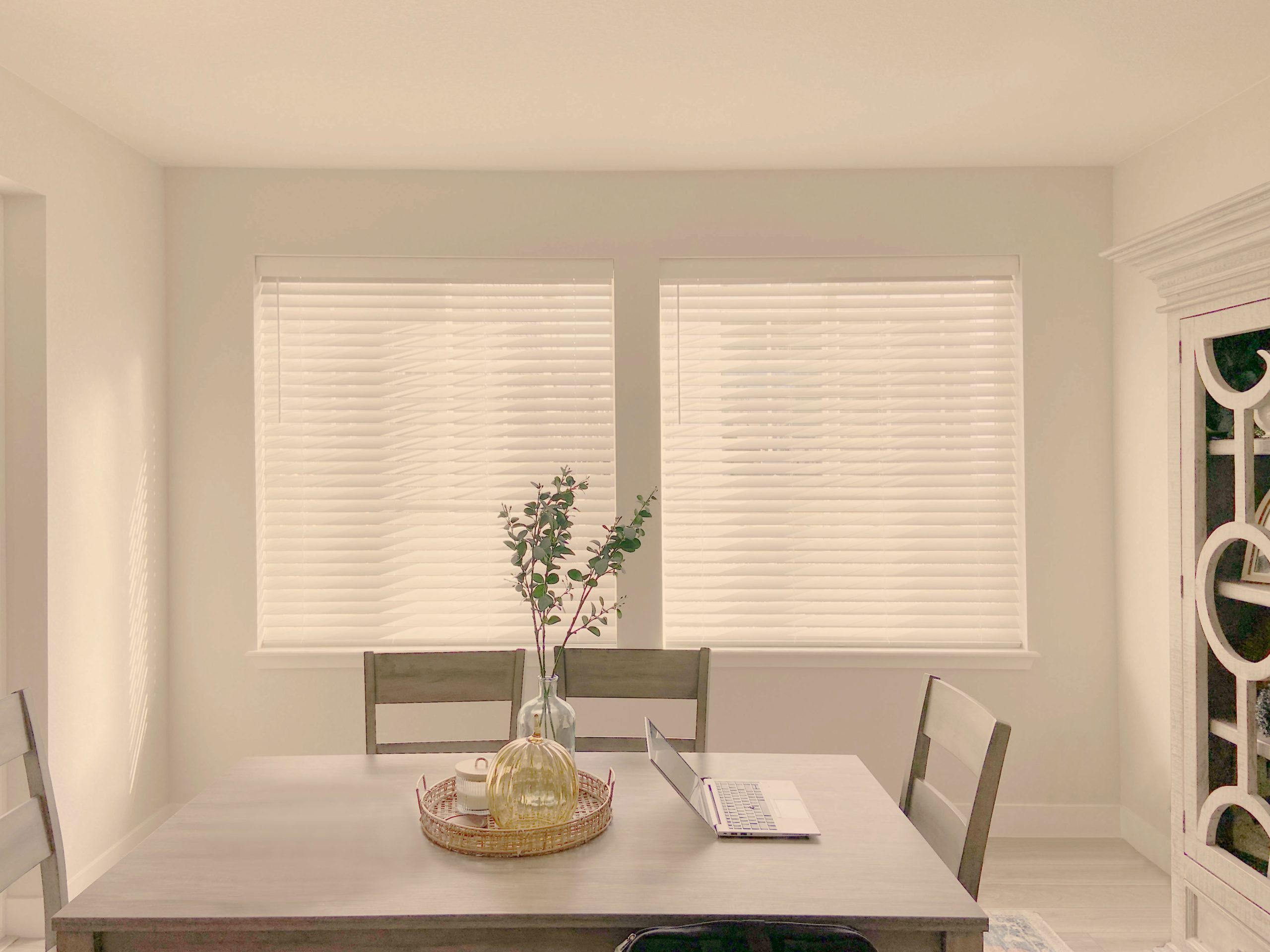 Hunter Douglas Parkland Natural Wood Blinds with SimpleLift operation installed in Littleton homes