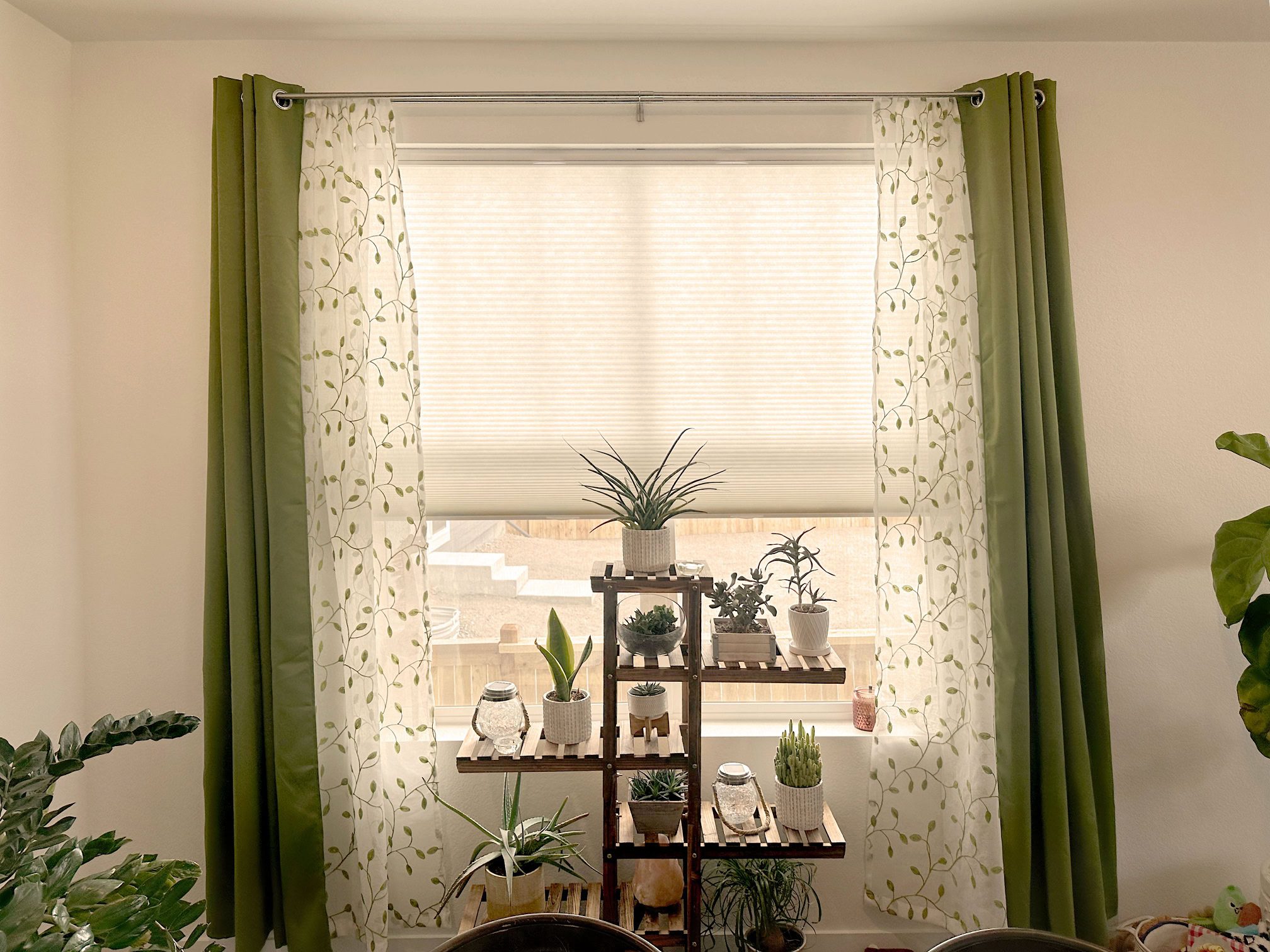 Alta Honeycomb Shades with custom curtains for Colorado Springs homes