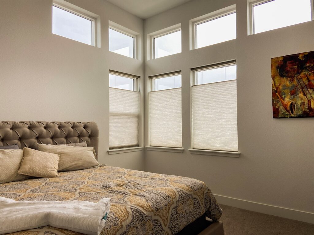 Hunter Douglas Applause Cellular Shades with UltraGlide operation and Top-Down Bottom Up light filtering design for Colorado homes