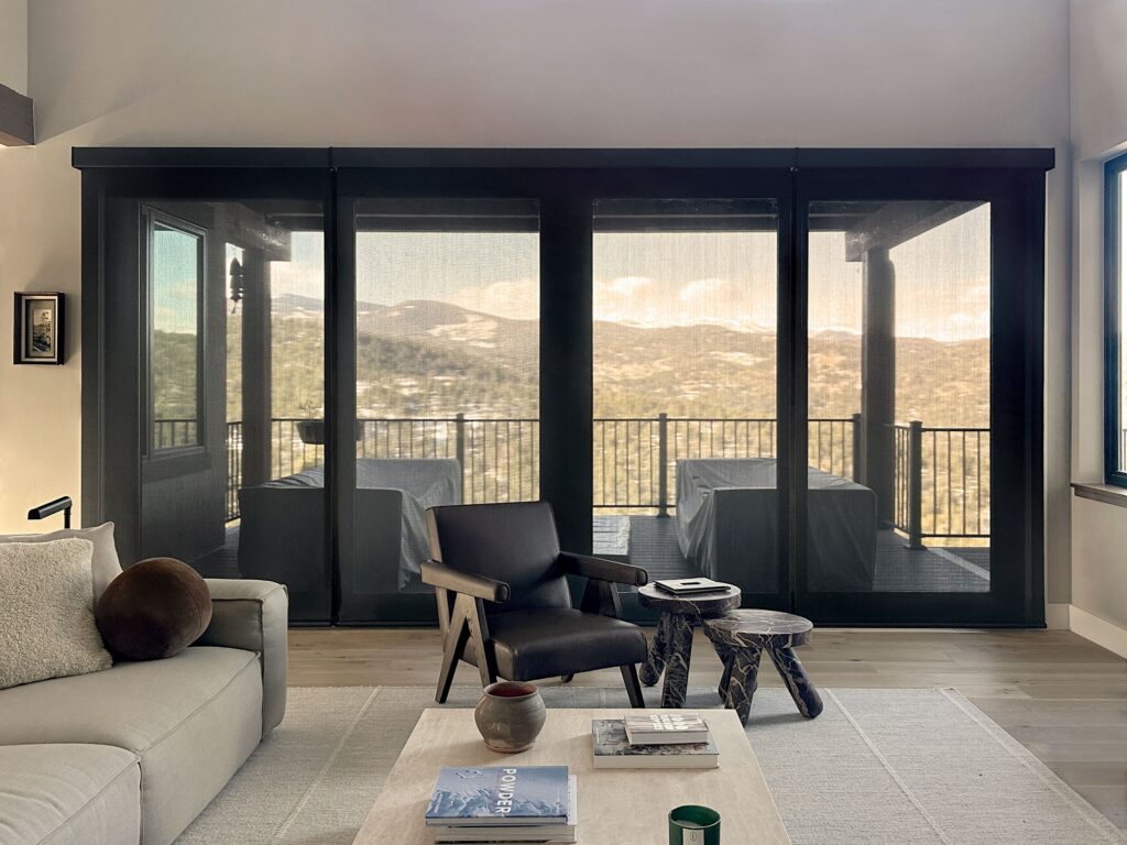 Hunter Douglas Designer Screen Shades with PowerView Automation and light filtering fabric for Colorado homes