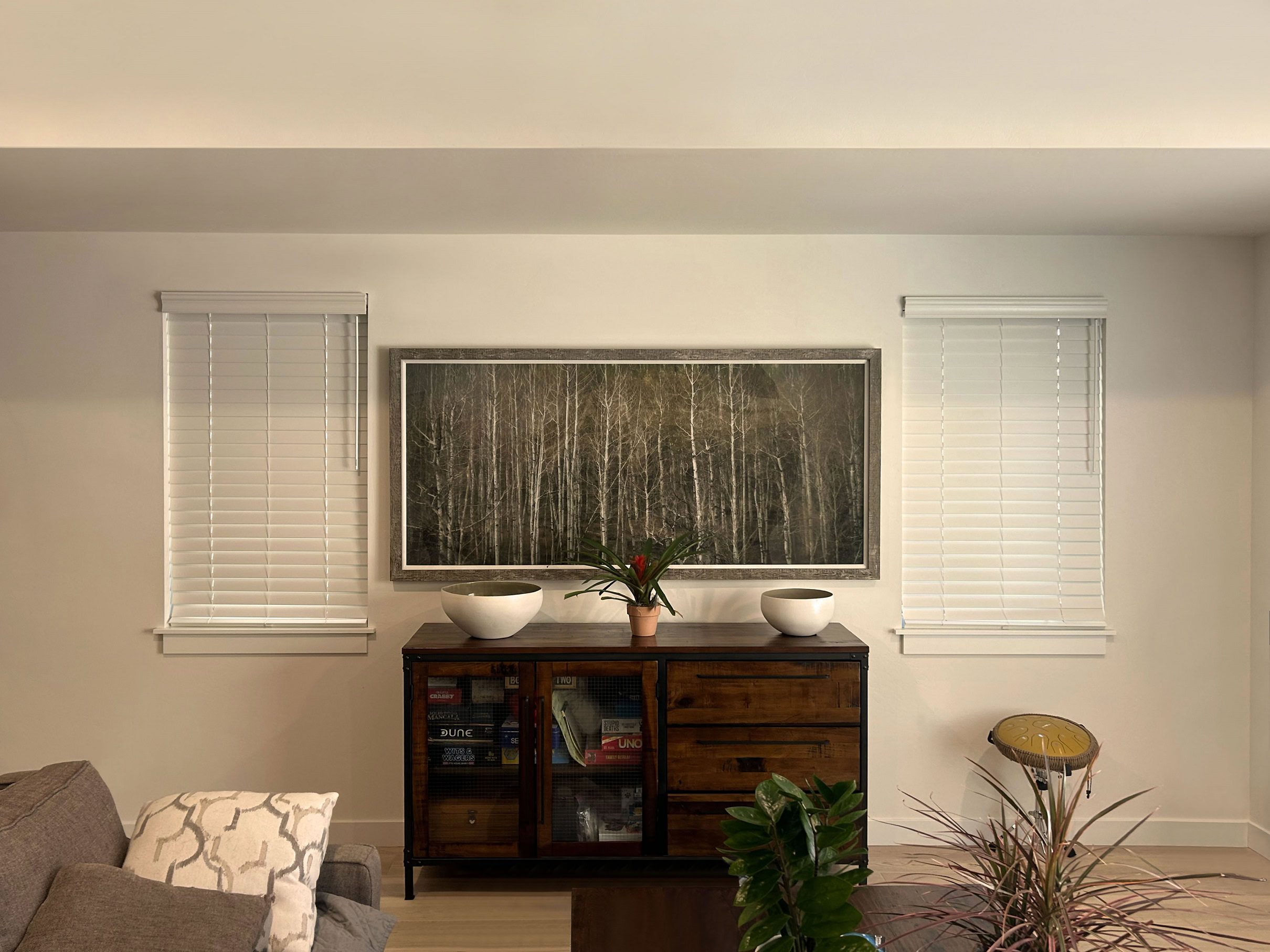 Hunter Douglas EverWood Composite Wood Blinds with SimpleLift cordless operating system for for Colorado living room
