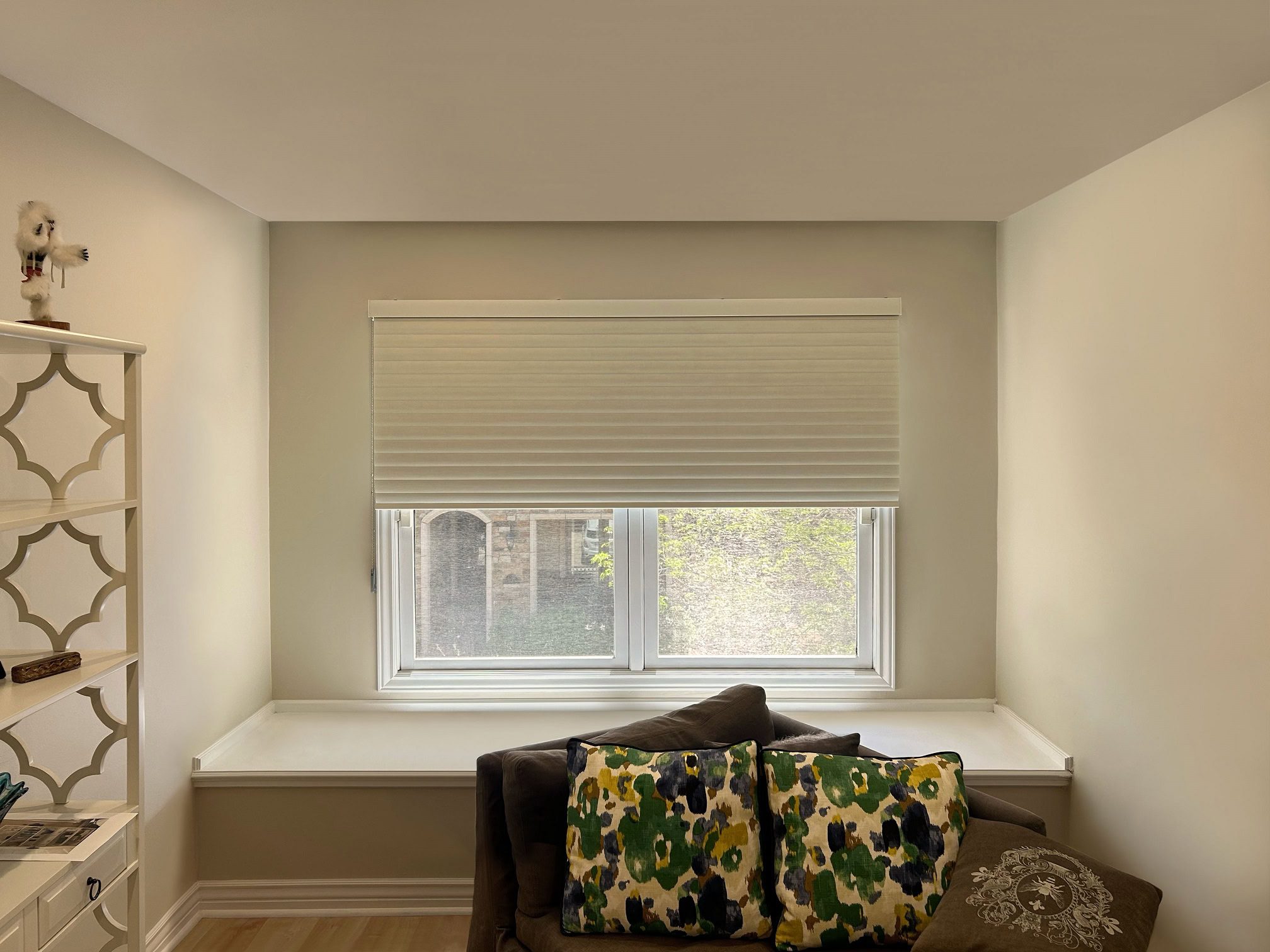 Energy-Efficient Sonnette Cellular Roller Shades with Custom Clutch and Room Darkening fabric for Colorado homes