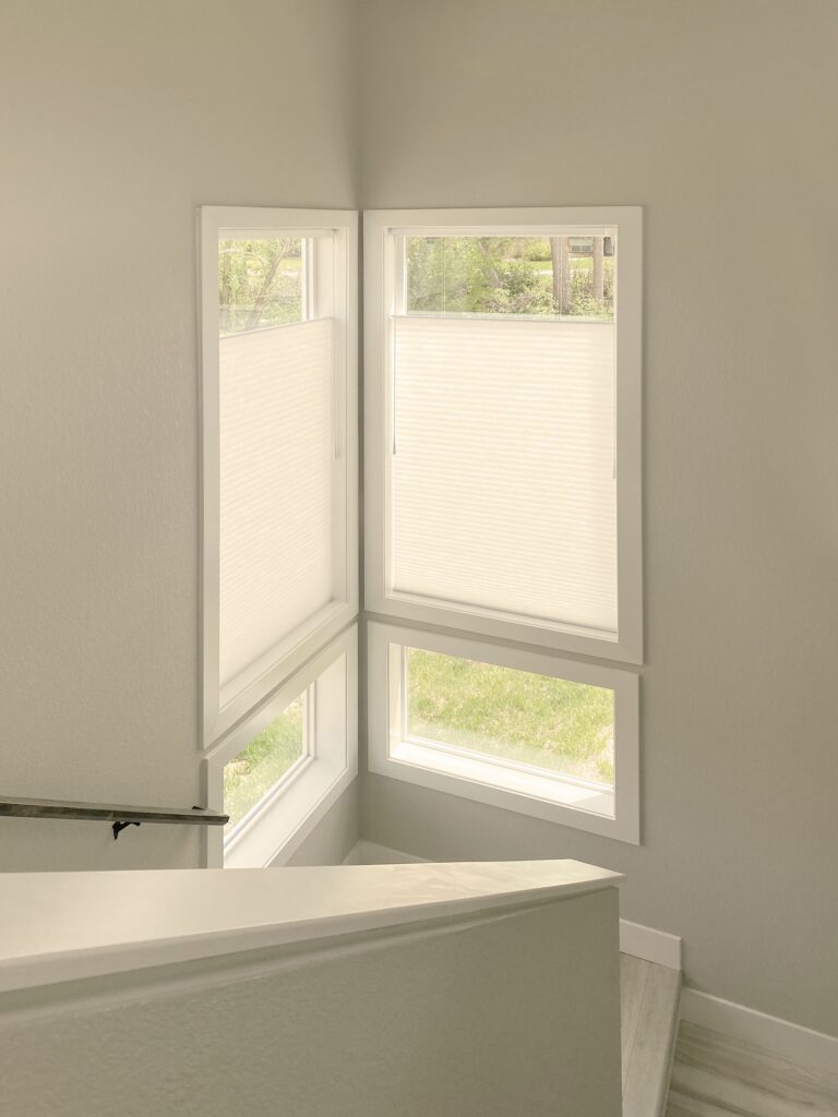 Hunter Douglas Applause Cellular Shades with Ultraglide, Top-Down Bottom-Up, and Light Filtering Fabric for Colorado Stairway