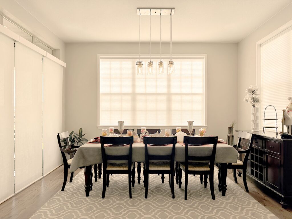 Hunter Douglas Duette Cellular Shades and Designer Roller Shades with PowerView Automation, Top-Down Bottom-Up, and Light Filtering Fabric for Denver Home