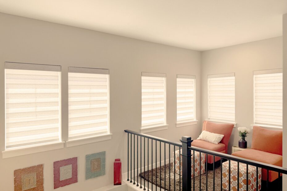 Motorized Hunter Douglas Designer Banded Shades for Colorado Homes