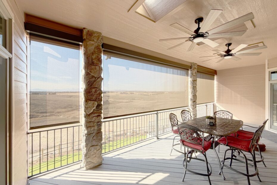 Insolroll Patio Shades with PowerView and Light Filtering Fabric for Colorado Homes