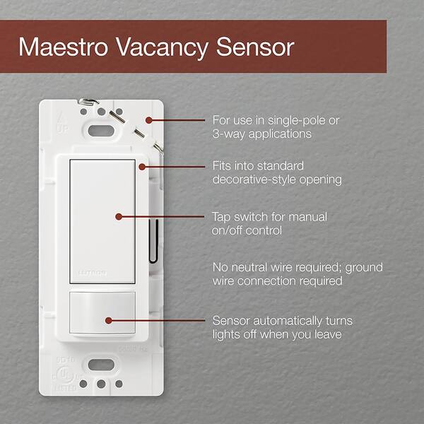 Lutron occupancy and vacancy sensor designed for the RA2 Select lighting control system for Colorado homes