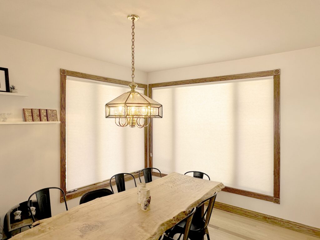 Cordless Alta Honeycomb Shades with Top-Down Bottom-Up, and Light Filtering Fabric for Westminster, Colorado Home