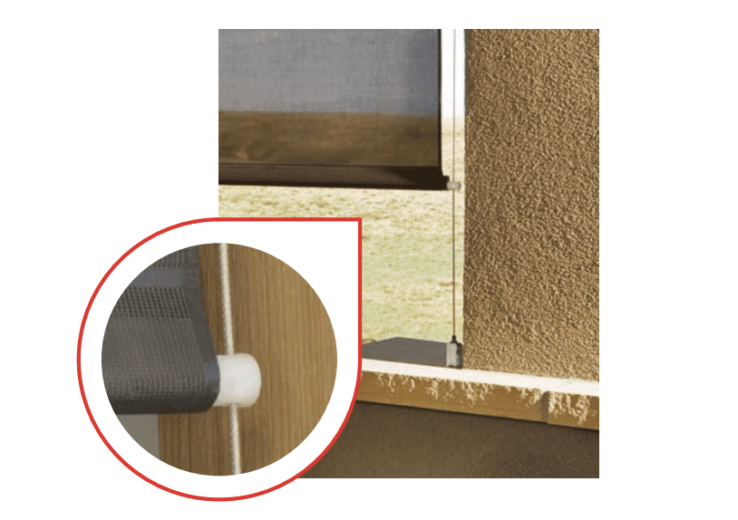 Cable Guide System for patio shades for Colorado homes
