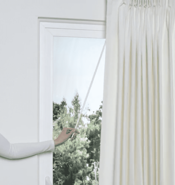 Carole Fabrics drapery with wand control as the operating system for Colorado Homes