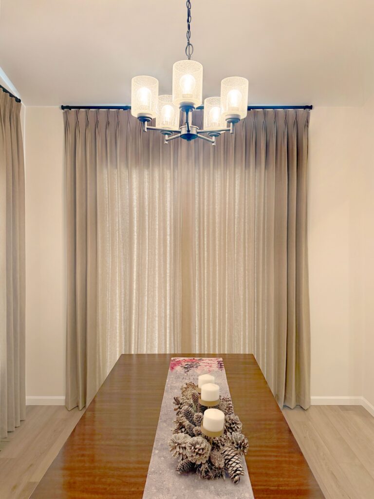 Curtains and drapery for Greenwood Village Colorado Dining Room