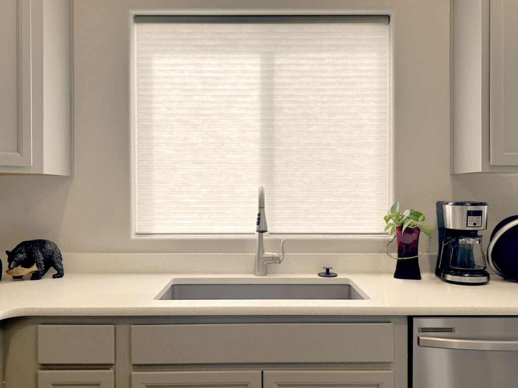 Hunter Douglas Applause Cellular Shades for Greenwood Village Kitchen