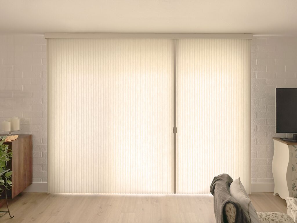 Hunter Douglas Duette Vertiglide for large patio door in Greenwood Village CO
