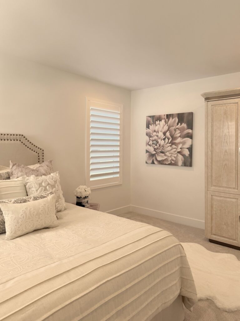 Hunter Douglas Palm Beach Polysatin Shutters for bedrooms in Greenwood Village