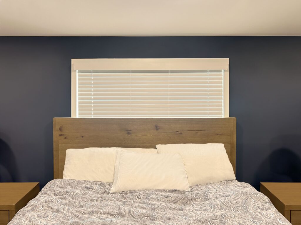 Hunter Douglas Parkland Natural Wood Blinds for Lone Tree bedroom