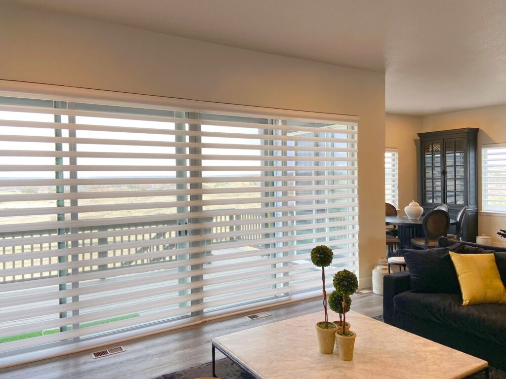 Hunter Douglas Pirouette Privacy Sheers for windows and glass sliding patio doors