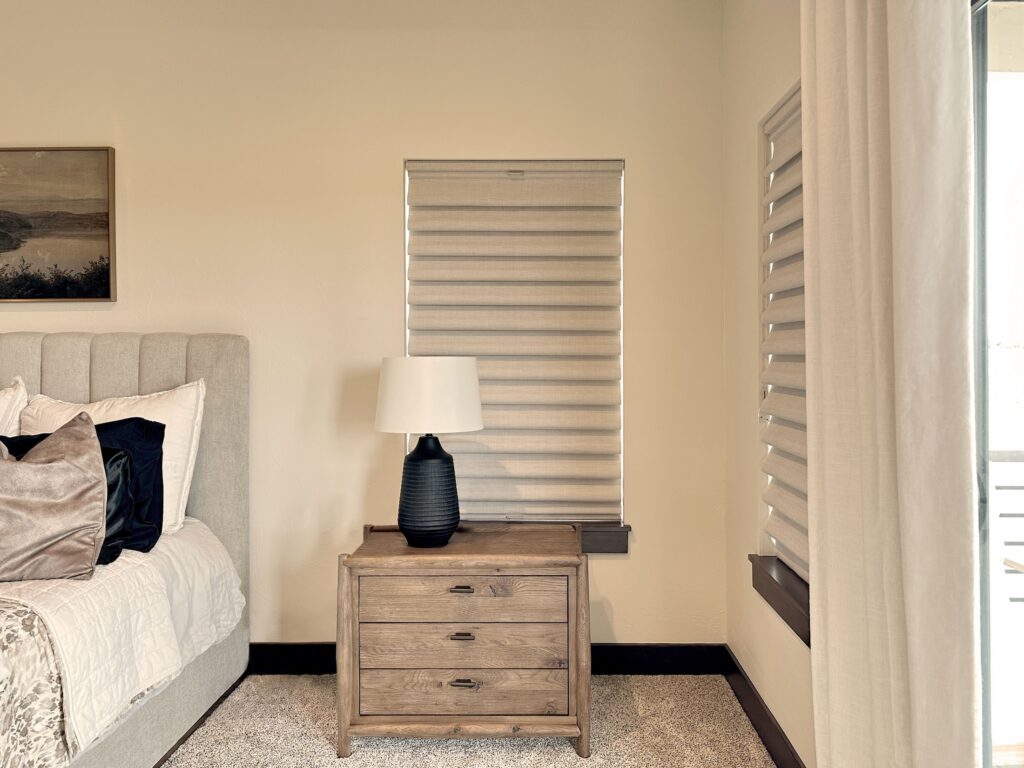 Room darkening window treatments for new construction condos in Colorado