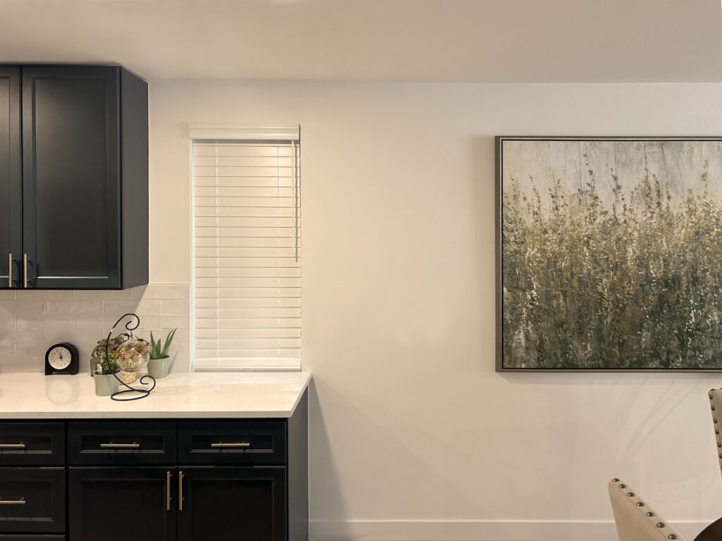 Custom Hunter Douglas EverWood Composite Wood Blinds for Arvada Kitchen