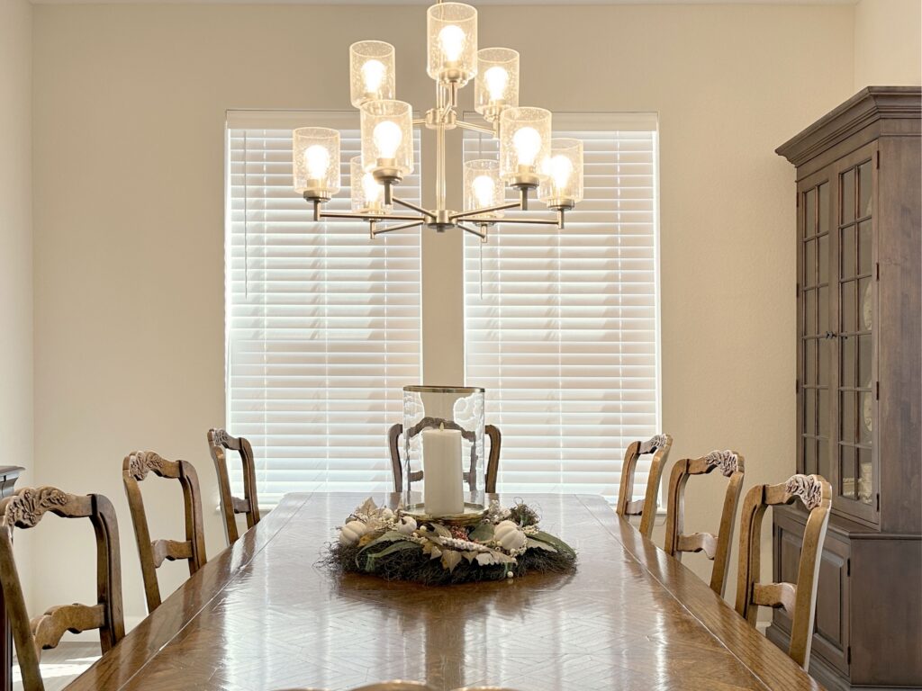 Hunter Douglas EverWood Composite Wood Blinds for Arvada Dining Room