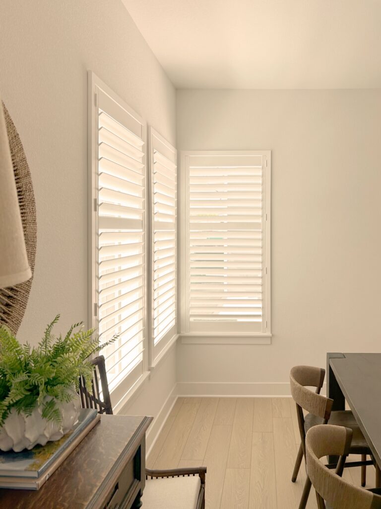 Hunter Douglas Palm Beach Polysatin Shutters installed in Loveland, CO Home