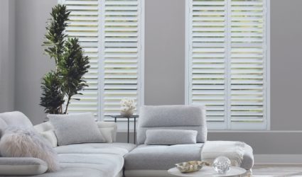Hunter Douglas NewStyle Hybrid Shutters in Colorado Home by Local Shutter Company