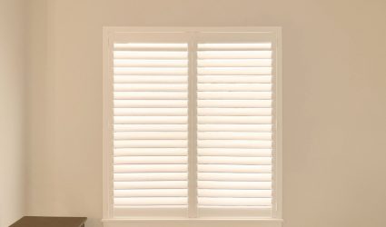 Hunter Douglas NewStyle Hybrid Shutters with Hidden Tilt and Z Frame design for Colorado home